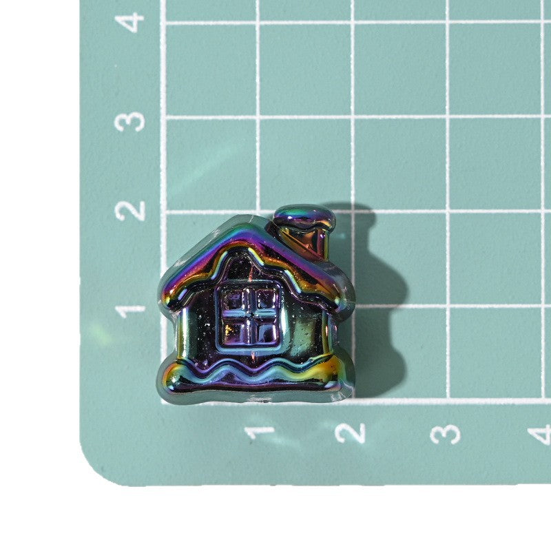 Wholesale 5pcs/pack Cartoon house straight hole beaded