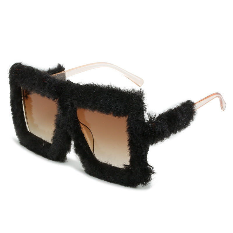 Wholesale Plush Fashion Cat Eye Sunglasses