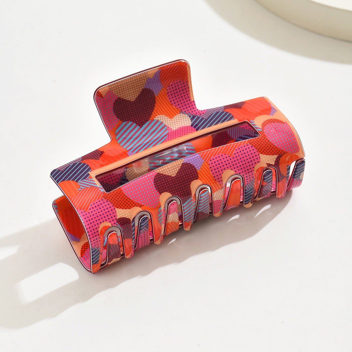 Wholesale New Pink Series Valentine's Day Hairpin Sense Love Printing Shark Clip Sweet Hair Accessories