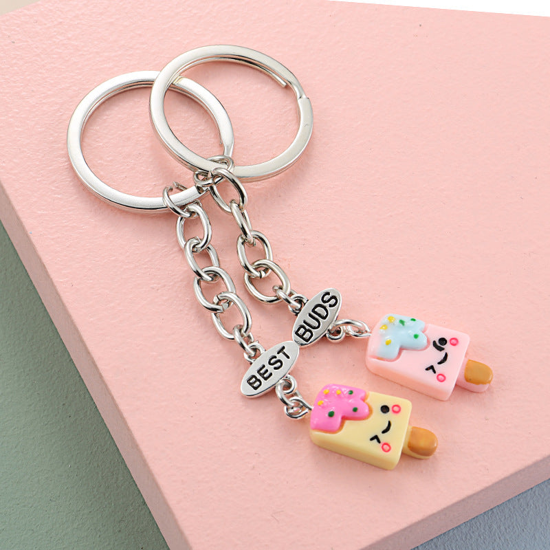 Wholesale 10PCS Resin Ice Cream Keychain