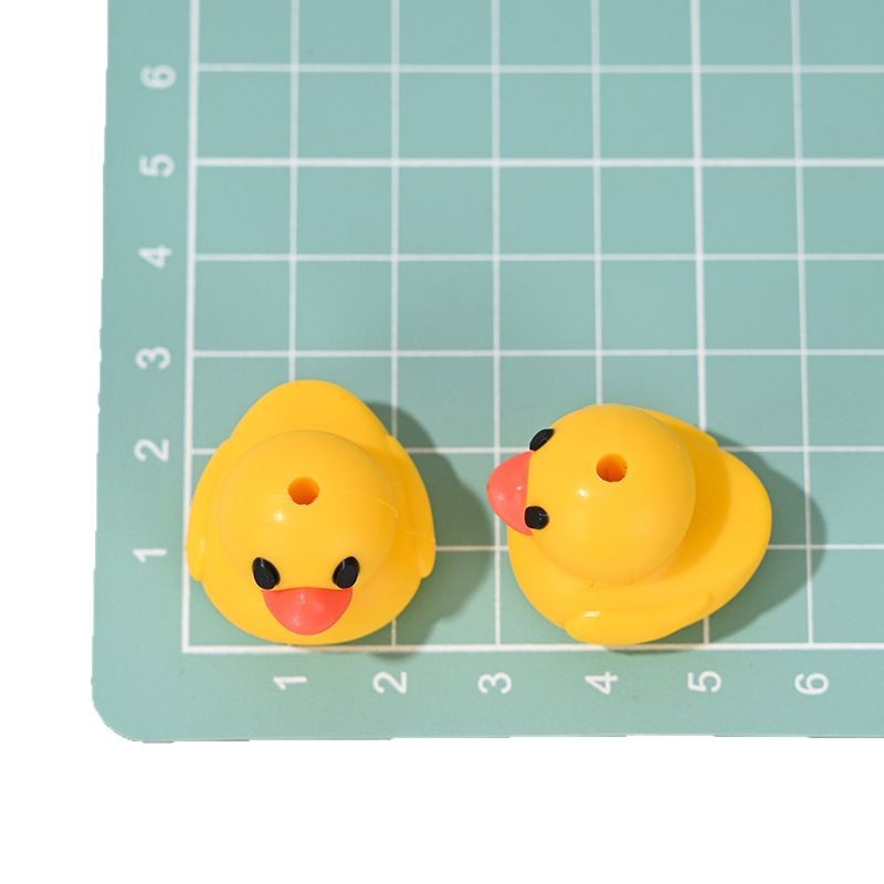 Wholesale 10pcs/pack Cute 3D duck rubber beads