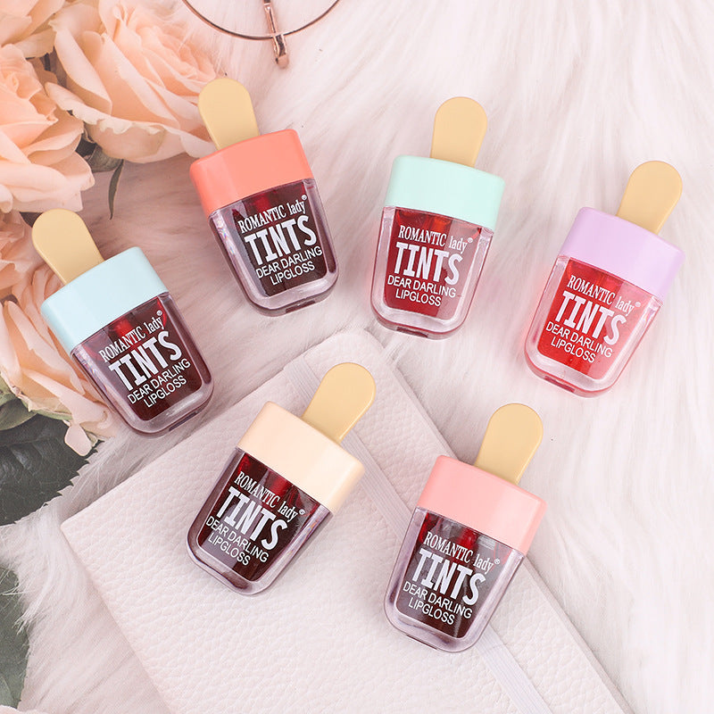 Wholesale 24pcs Ice Cream Fruity Light Moist Easy To Color Lip Oil
