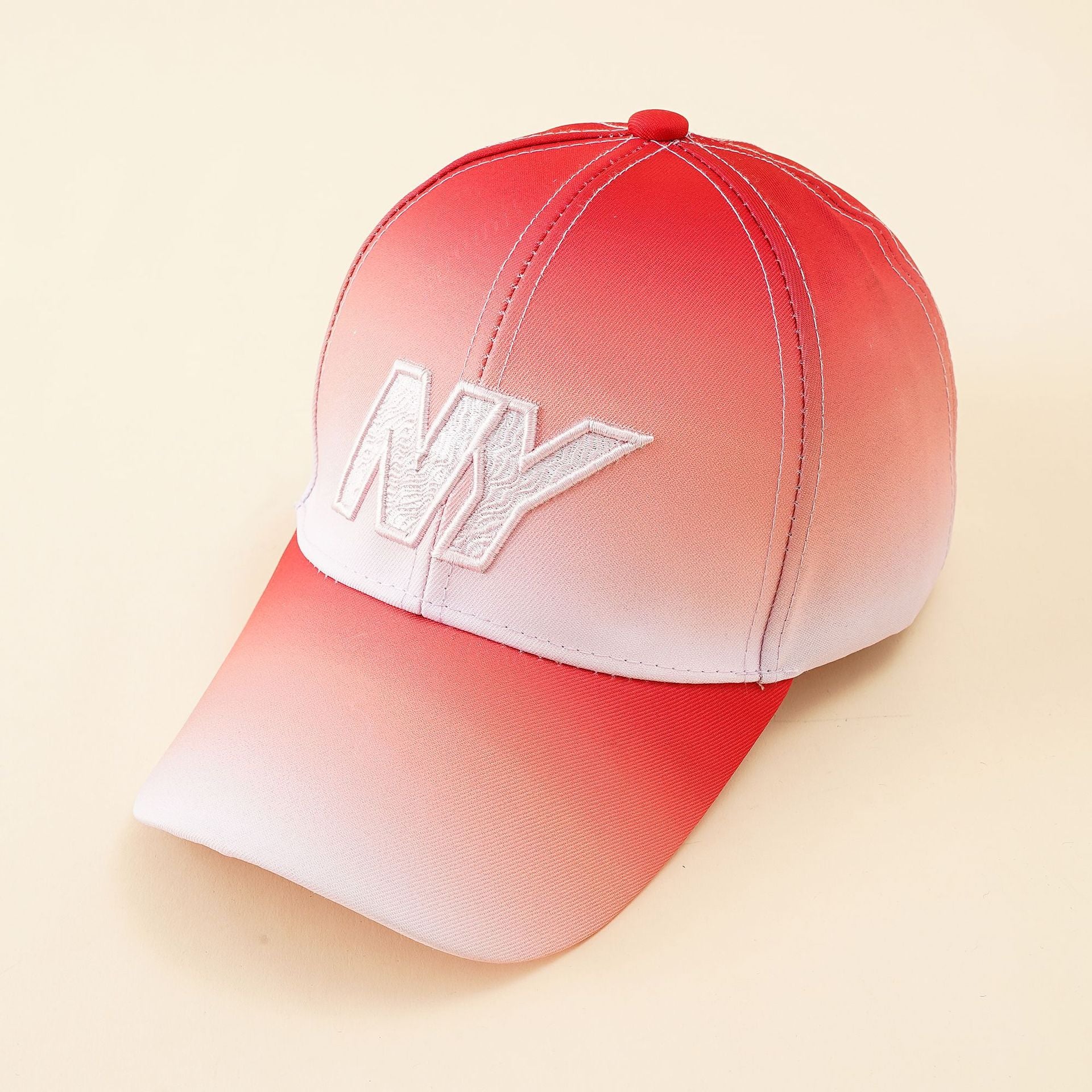 Wholesale Fluorescent Gradient Color Embroidered Letters Polyester Baseball Cap
