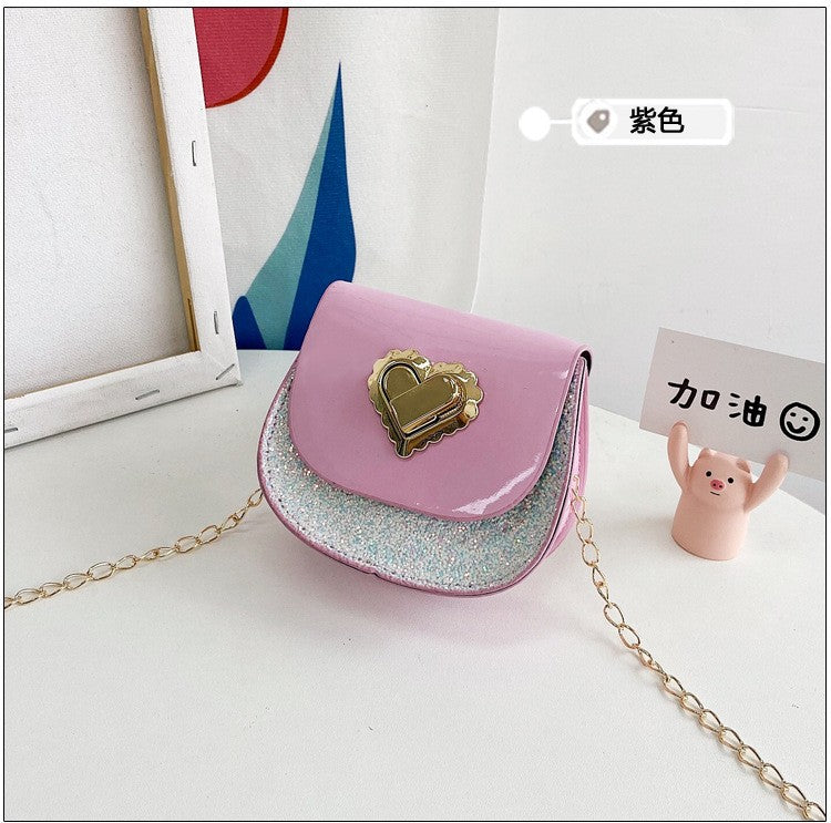 Wholesale Sequin New Children's PU Diagonal Bag