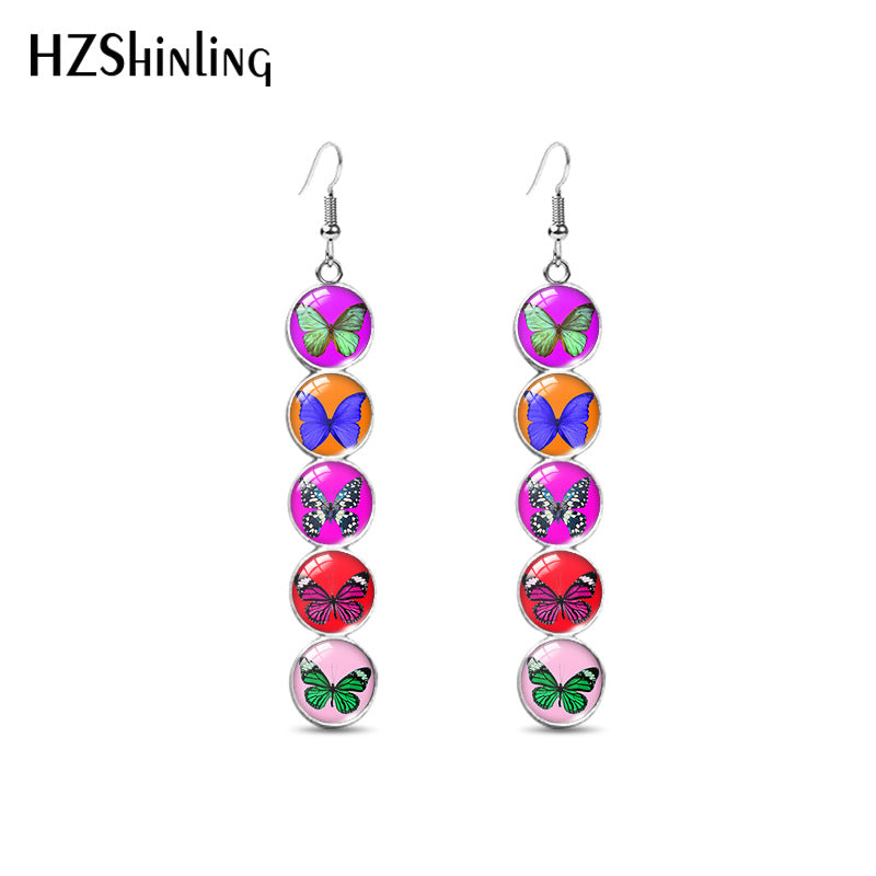 Wholesale Colorful Butterfly Earrings