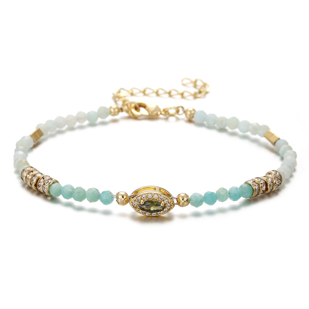 Wholesale Gemstone Overlay Colorful Natural Stone Bracelet