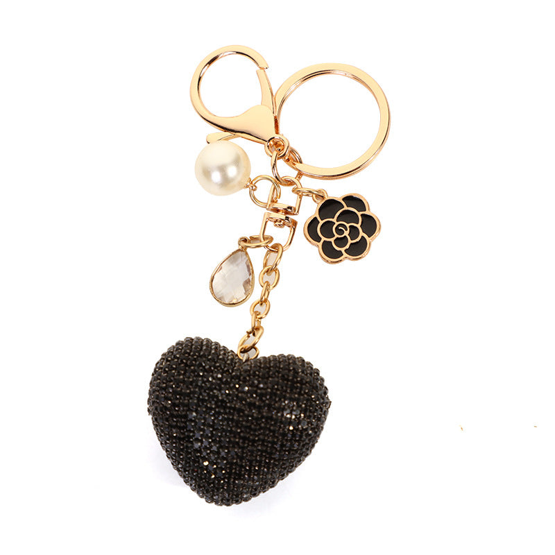 Wholesale Metal Rhinestone Love Keychain