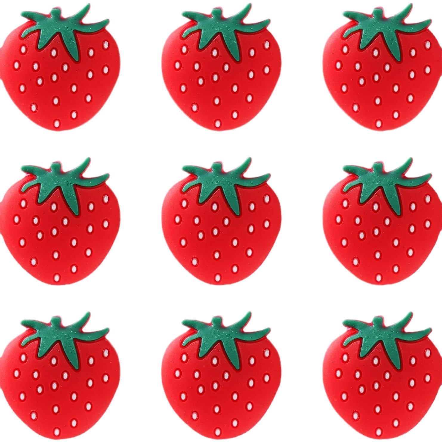 Wholesale 10pcs Strawberry Fruit Cartoon Focal Beads