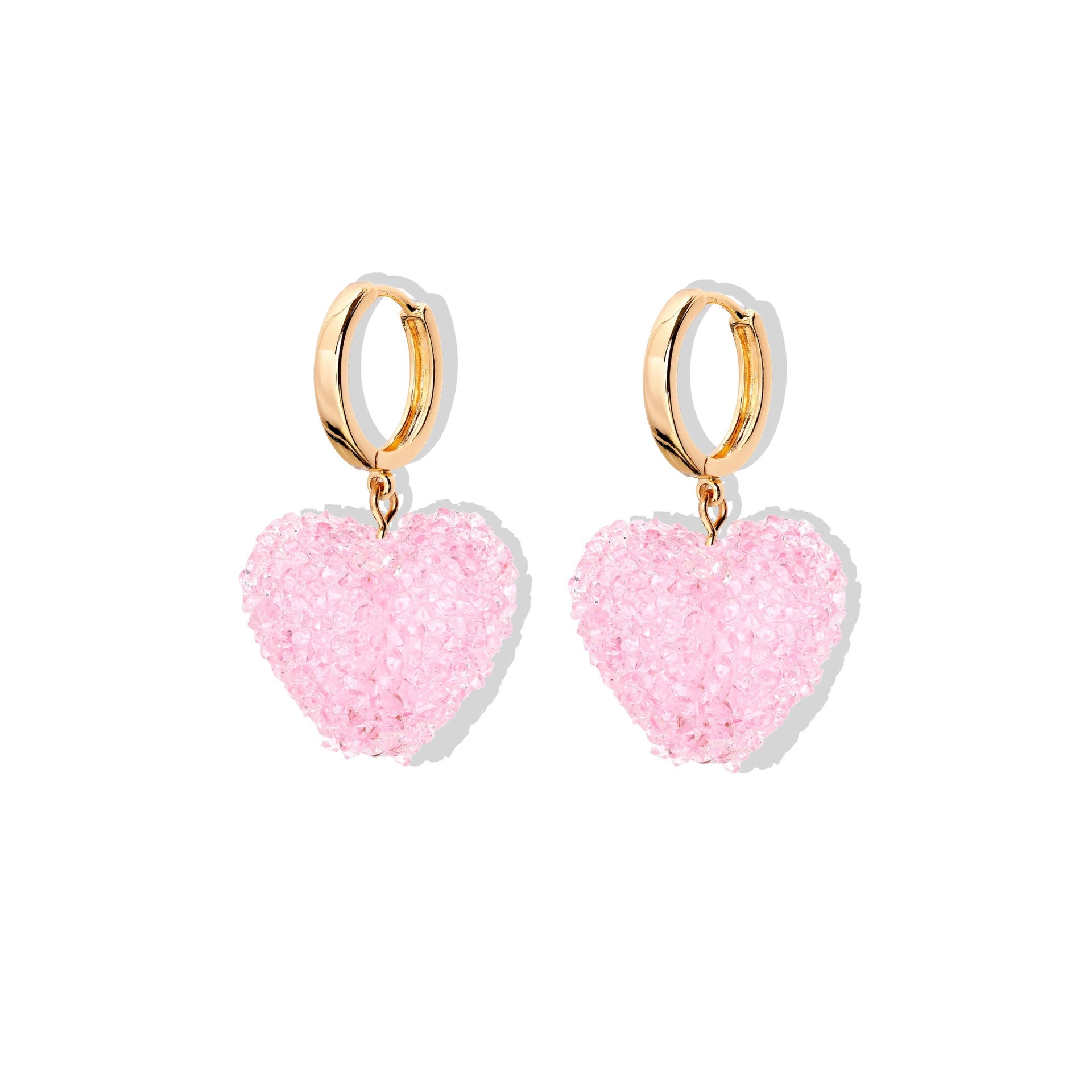 Wholesale Colorful Heart Cute Candy Resin Necklace  Earrings Jewelry Set