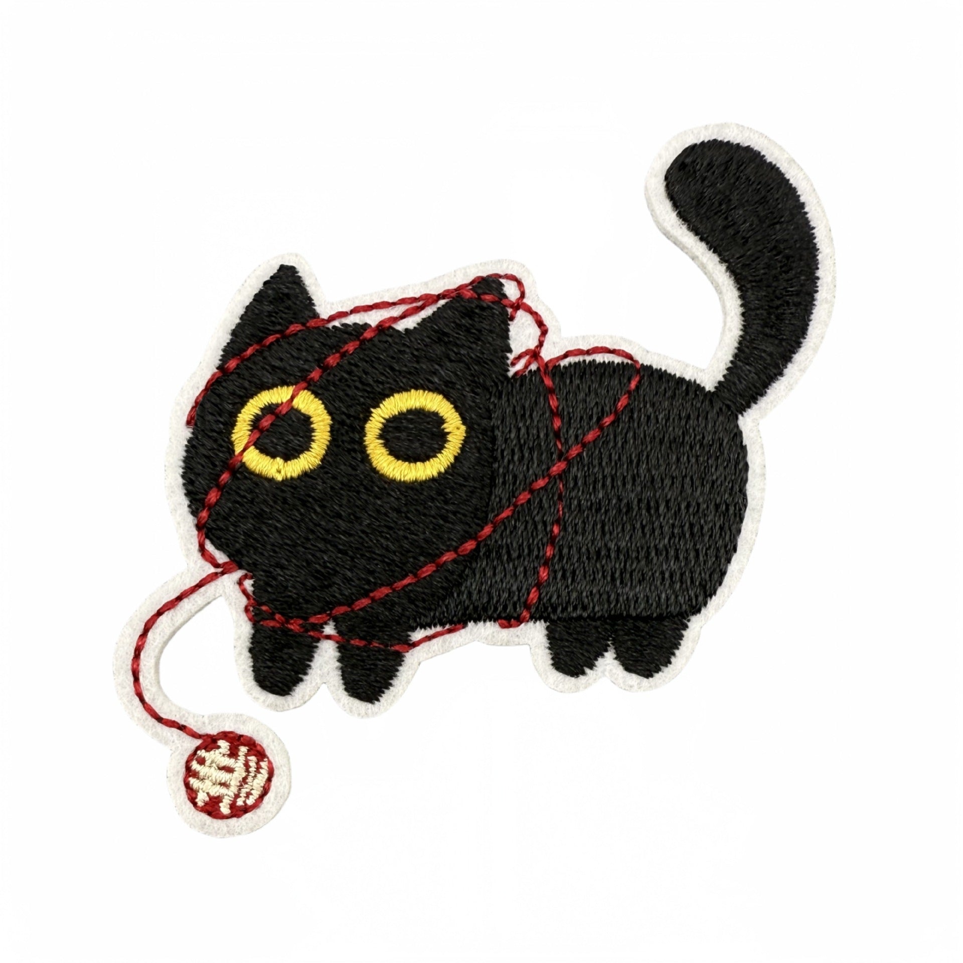 Wholesale Black cat embroidered patch accessories