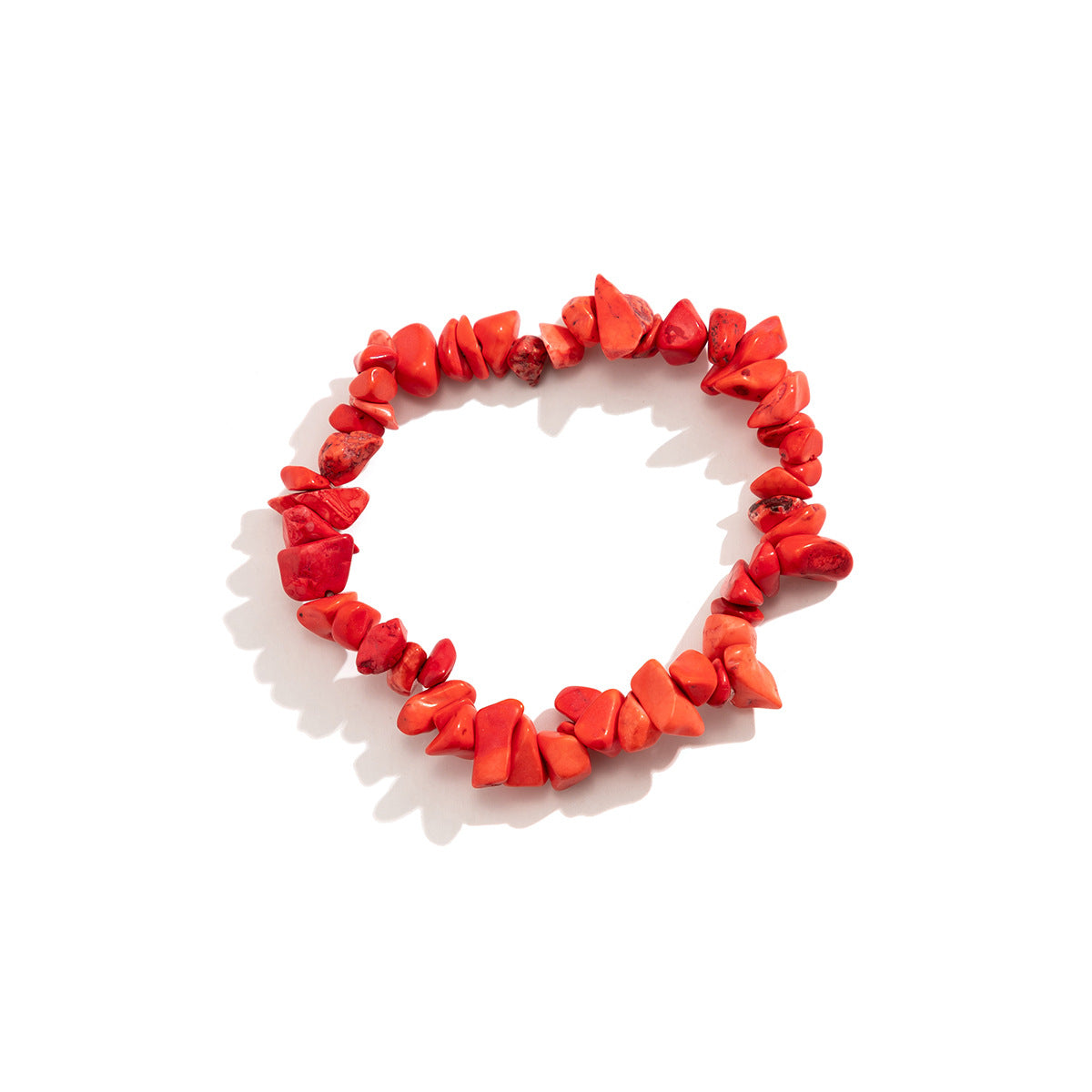 Wholesale Irregular Geometric Colored Crushed Stone Bracelet