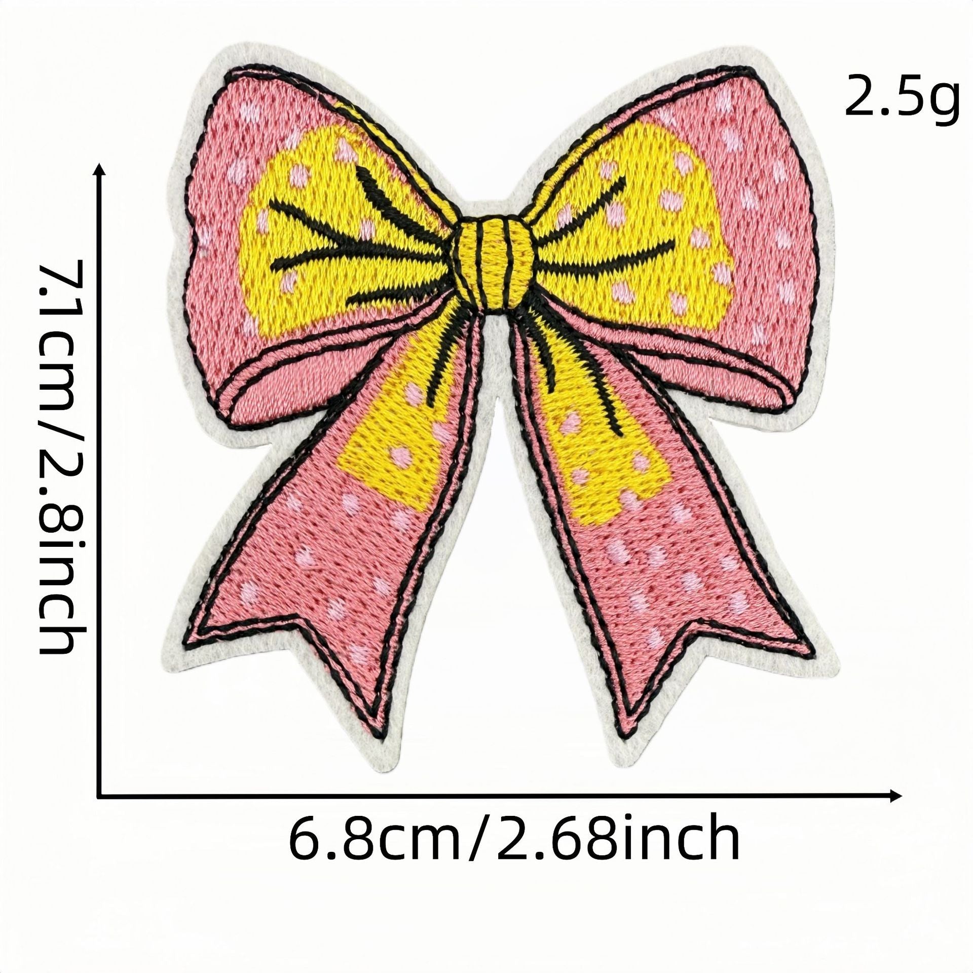 Wholesale Cloth Cartoon Bow Embroidery Patch Adhesive Iron On Decorative Applique For Bags And Clothing Everyday Use