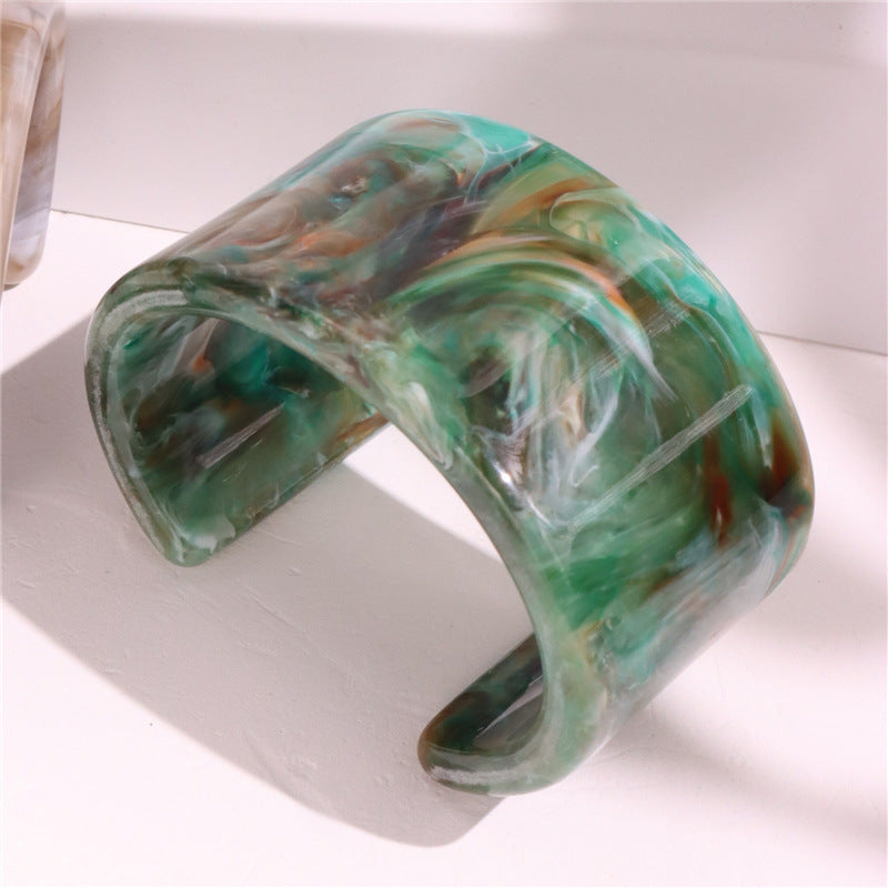 Wholesale Color Acrylic Simple Geometric Transparent Resin Bracelet