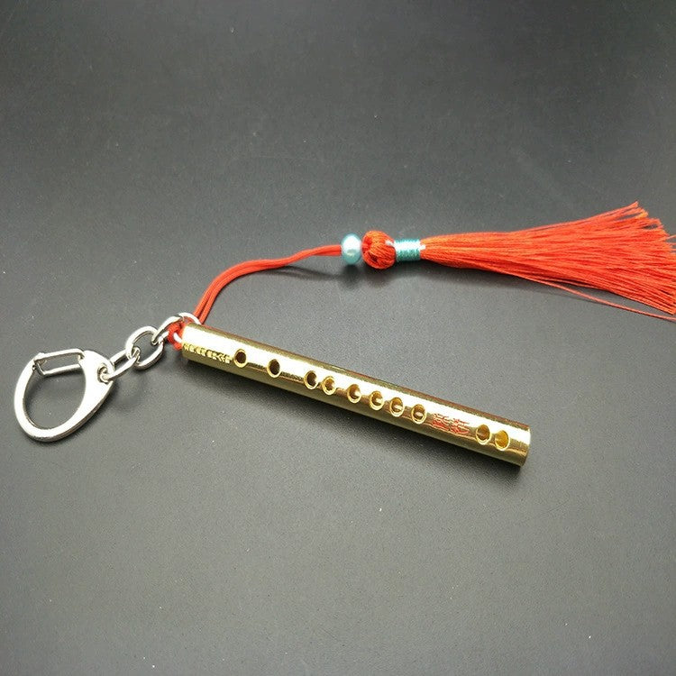 Wholesale Animation Demonic Patriarch 8cm Aluminum Tube Flute Keychain