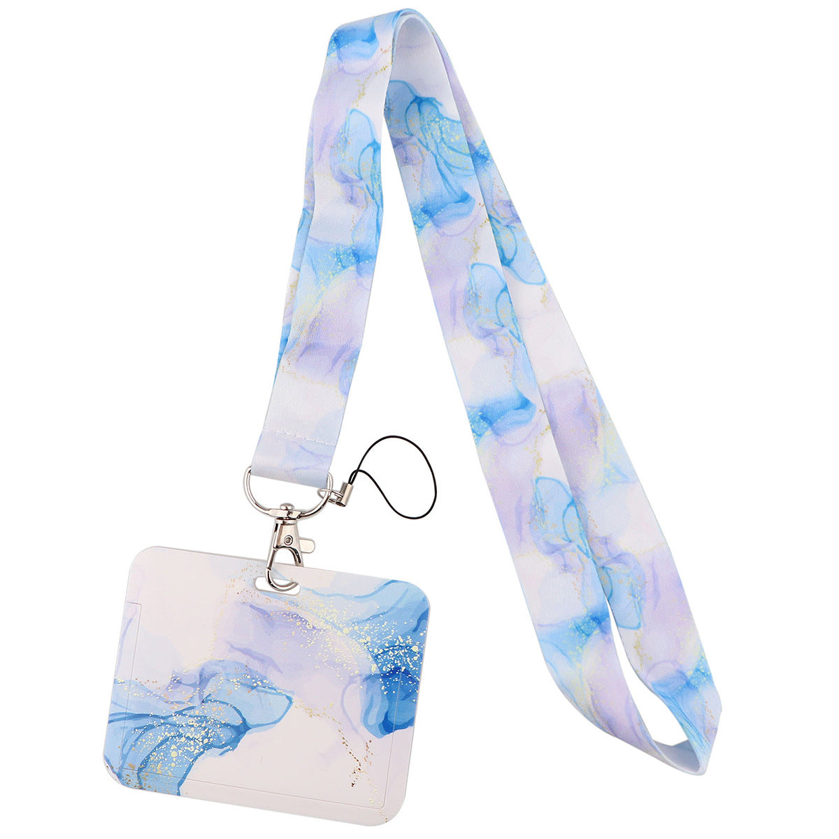 Wholesale Marble Texture Card Holder Lanyard Keychain