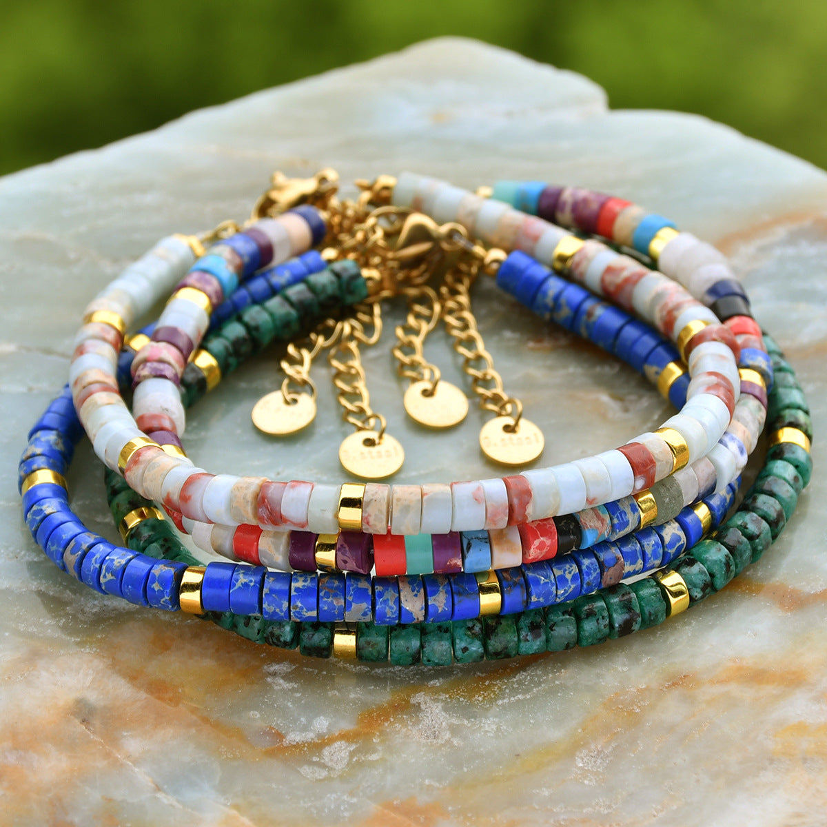 Wholesale Dopamine Natural Stone Beaded Bracelet