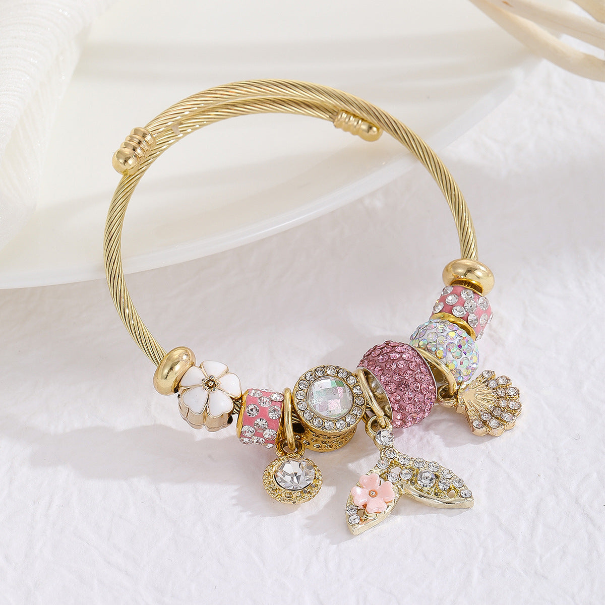 Stainless steel bracelet alloy pendant adjustable bracelet