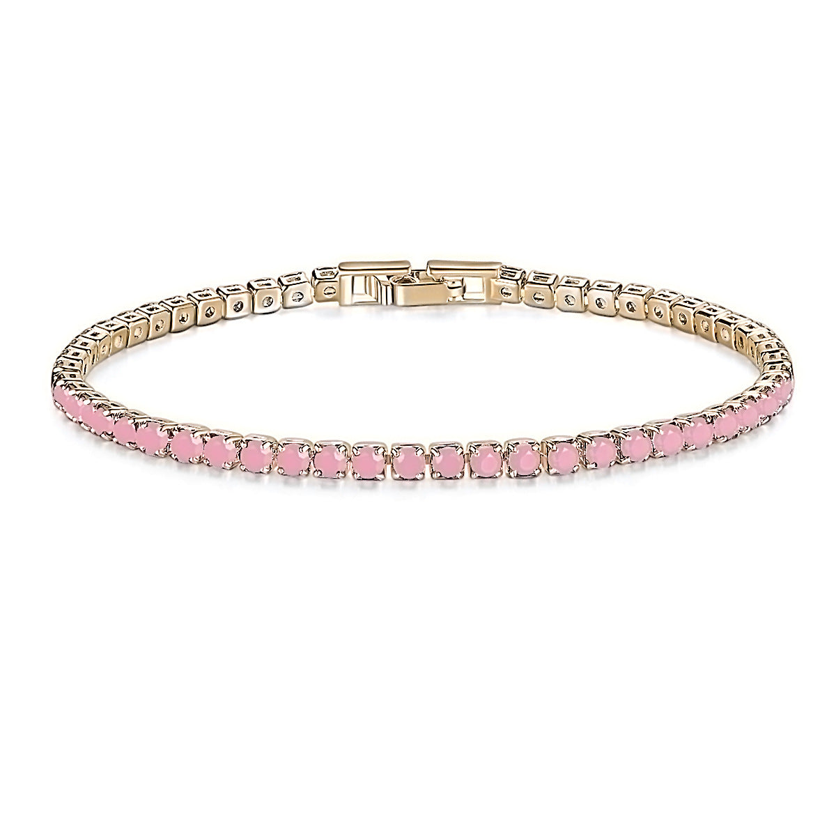 Wholesale Crystal Rose Gold Colored Zirconia Bracelet