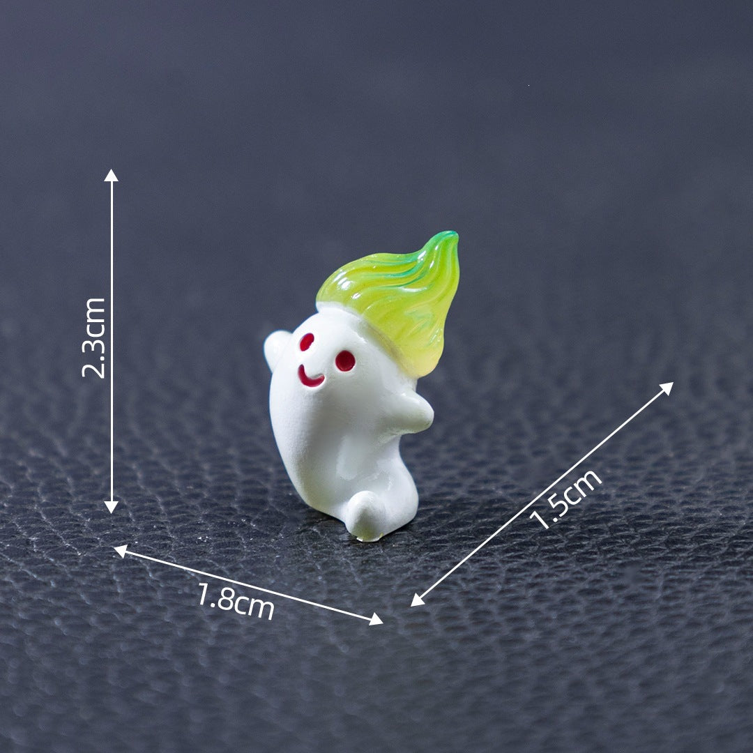 Wholesale  Ghost Grim Reaper Cartoon Resin Miniature Ornament Pendant DIY Decorative Accent