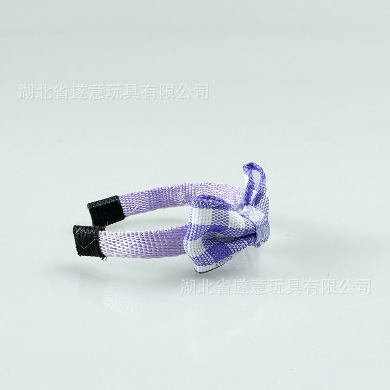 Wholesale 1:12 dollhouse dollhouse Accessories ob11 Handmade diy Dressing Scene Headband Hairband Pearl Hairpin