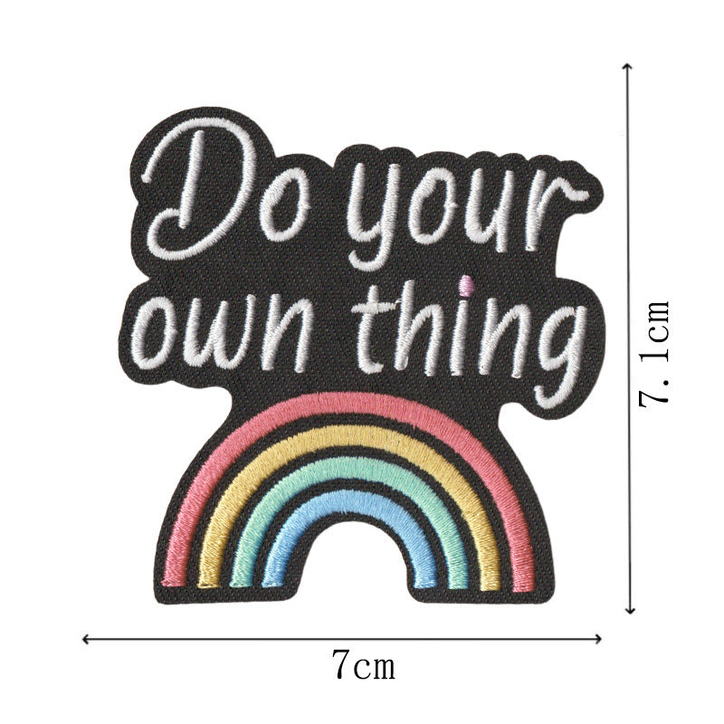 Wholesale English Letter Iron On Embroidered Patches 9 Piece Set Decorative Accent For Coats Bags DIY Accessory Gift