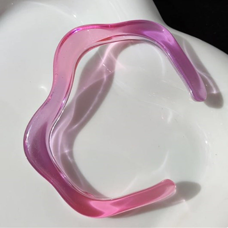 Wholesale Special-Shaped Color Acrylic Bracelet Irregular Geometric Transparent Resin Bracelet