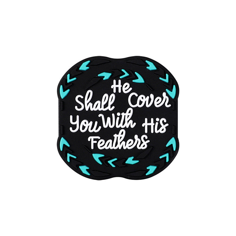 Wholesale 20pcs   Faith silicone beads  Focal Beads