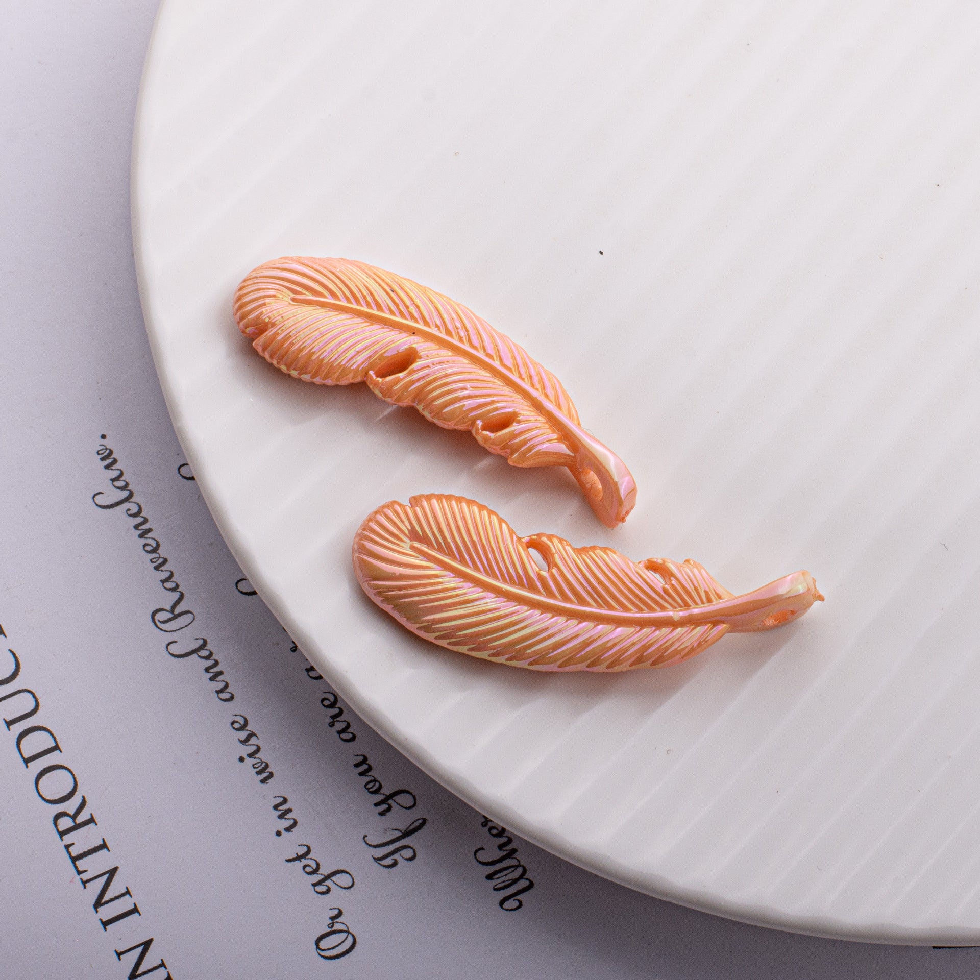 Wholesale 10pcs UV Coated Mermaid Fish Tail Acrylic Loose Beads