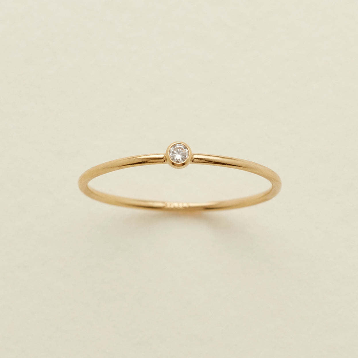 Wholesale Chic Birthstone Ring For Women Stainless Steel Electroplated Plain Band Fashion Jewelry Accessory