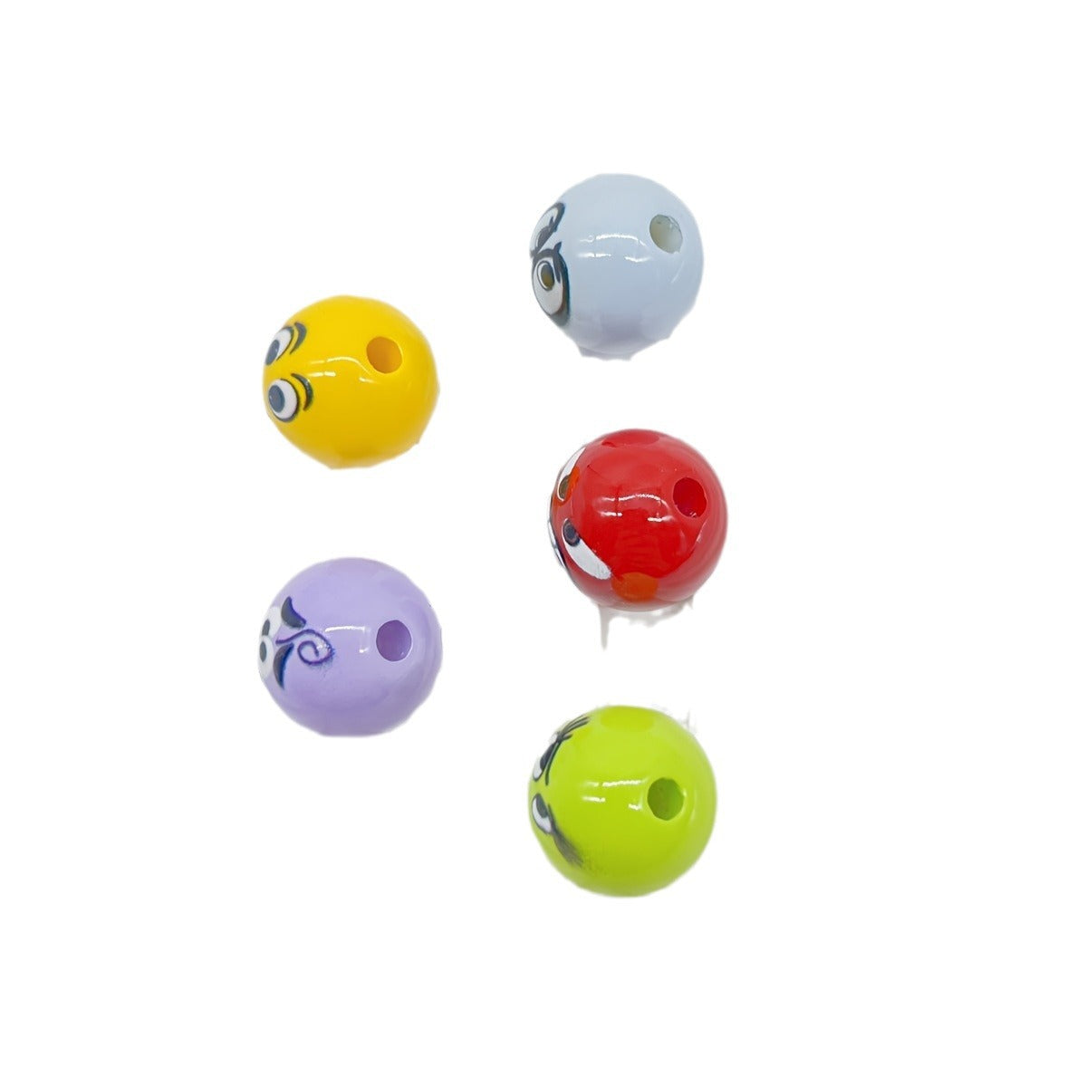 Wholesale 100PCS/PACK Cute Lacquer Funny Expression DIY Beads