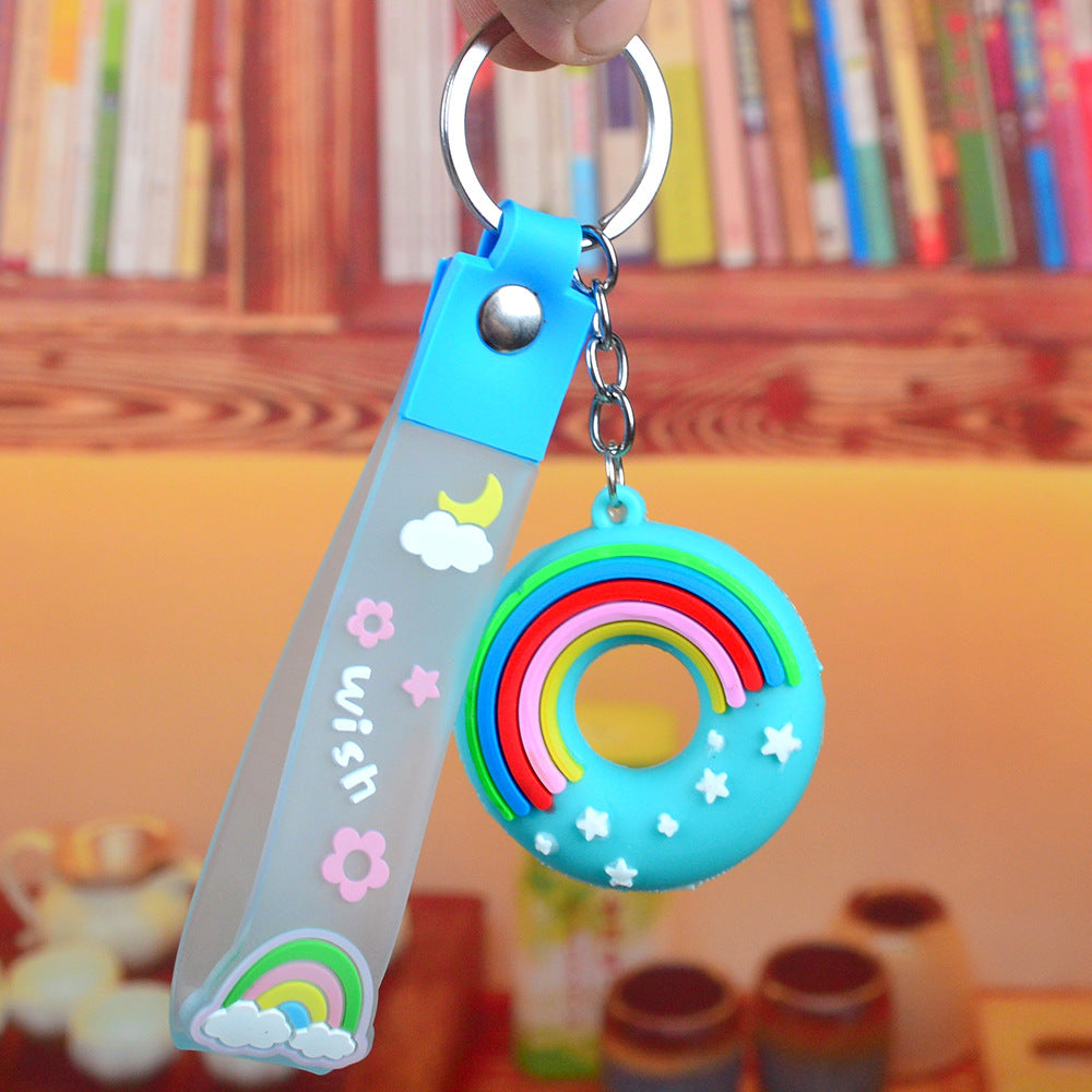 Wholesale Pvc Soft Donut Keychain