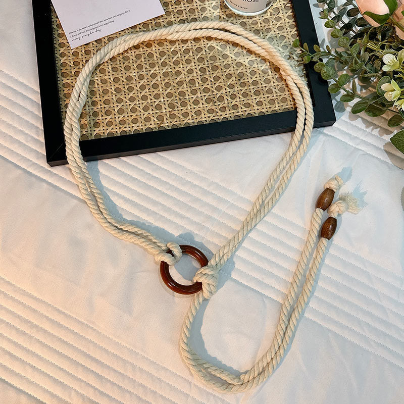 Wholesale Zhendianzhibao Handwoven Cotton Linen Belt