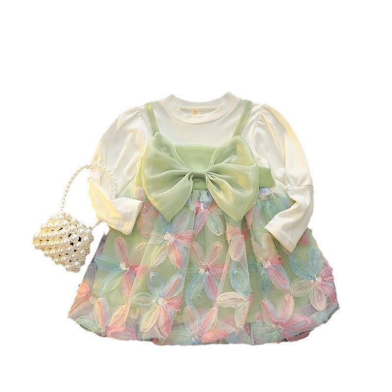 Wholesale Creative Cute Bow Dress Baby Clothes
