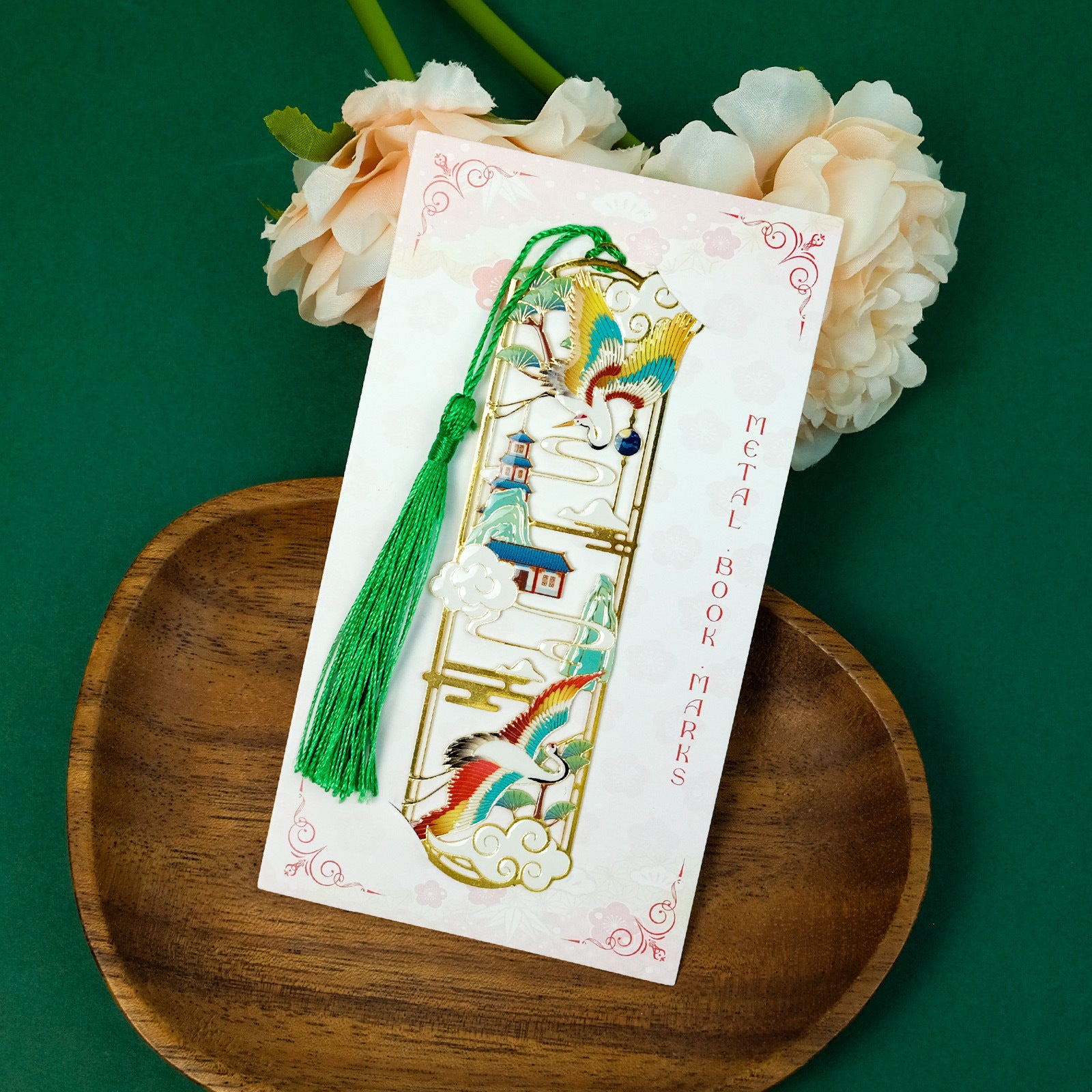 Wholesale Chinese style themed metal bookmark hollow high value small gift