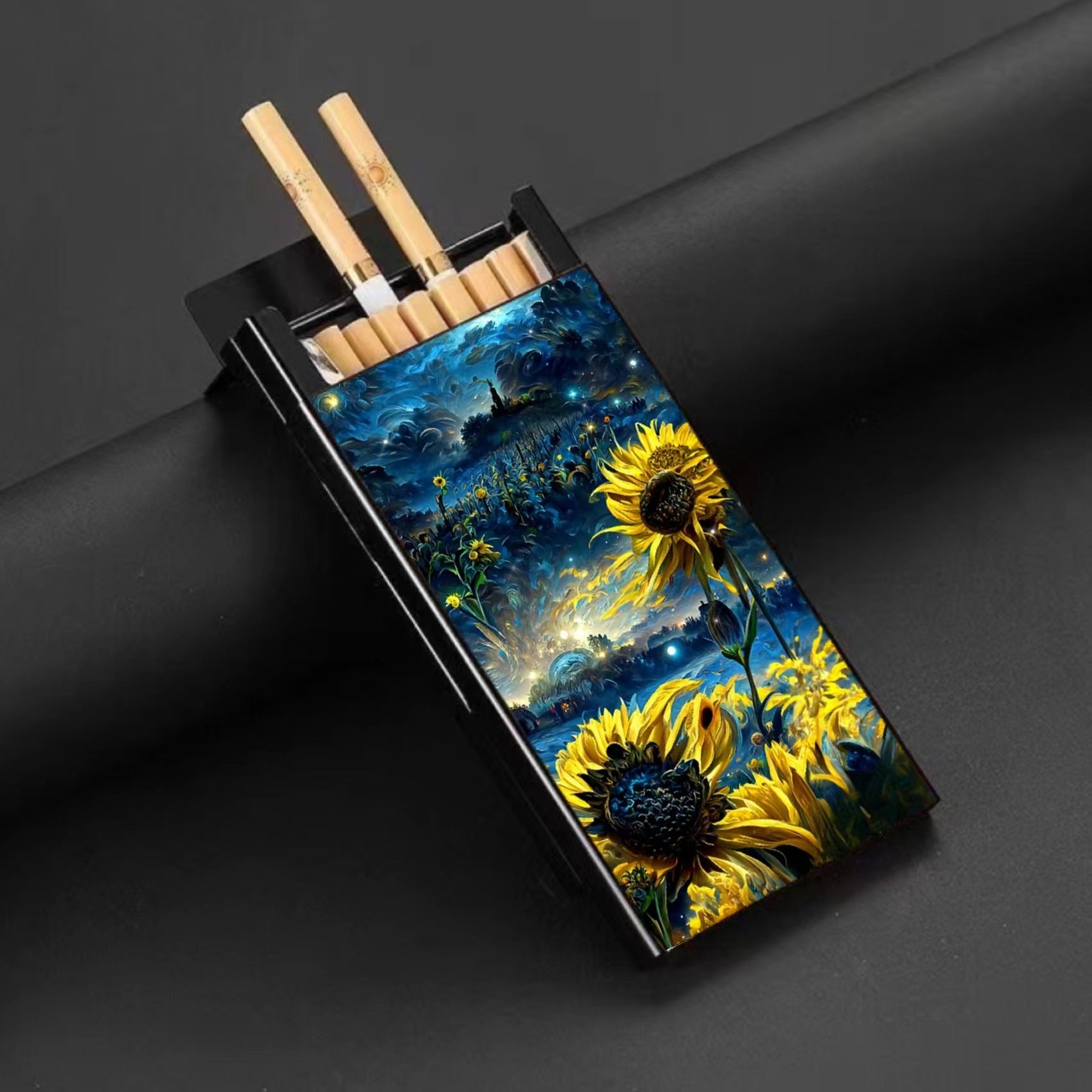 Wholesale Metal Fine Tube Anti Drop and Moisture-proof Painted Creative Cigarette Box