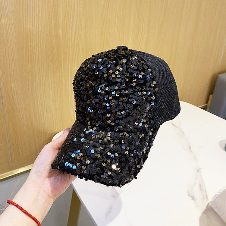 Wholesale Sequin Sunscreen Cotton Baseball Caps