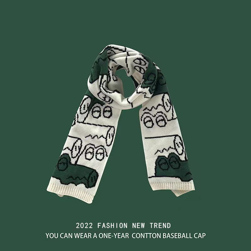 Wholesale Autumn and Winter Shawl Thickened Warm Imitation Cashmere Christmas Scarf