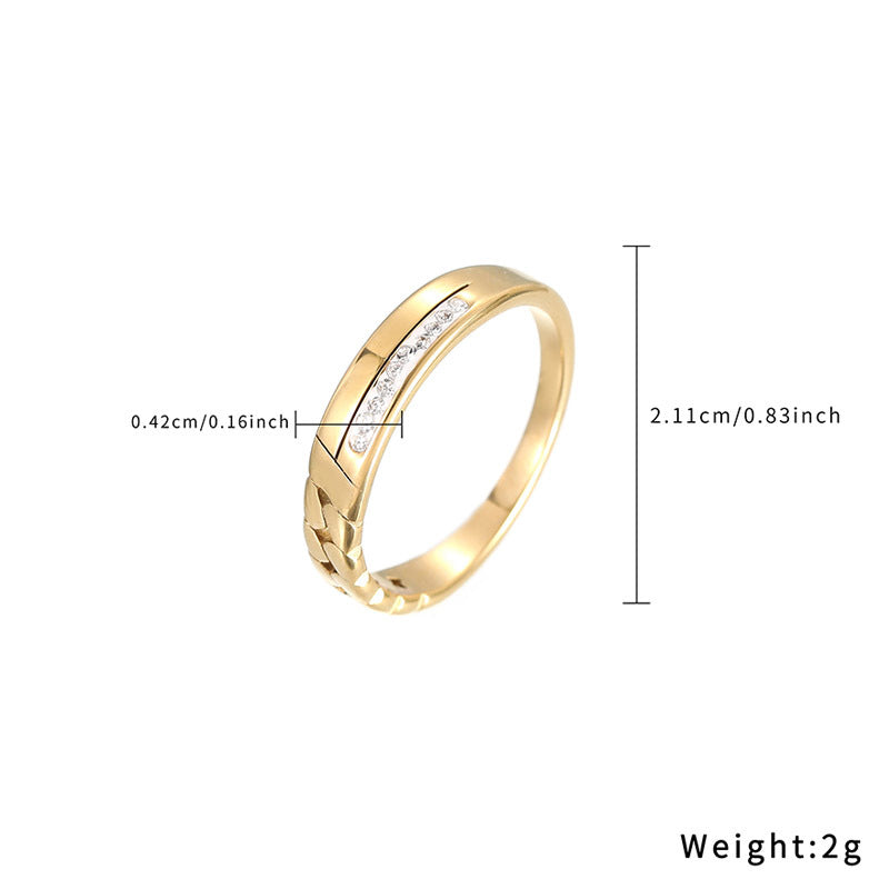 Wholesale Zircon Rose Gold Ring