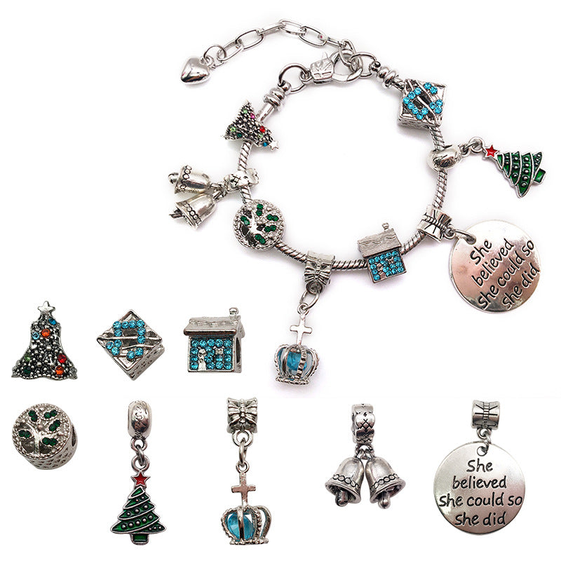 Wholesale 2PCS Christmas Kids Alloy Bracelet