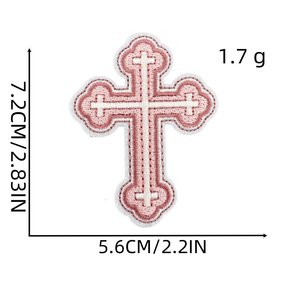 Wholesale Polyester Embroidered Sweet Heart Bow Patch For Girls Clothing Bag Decoration