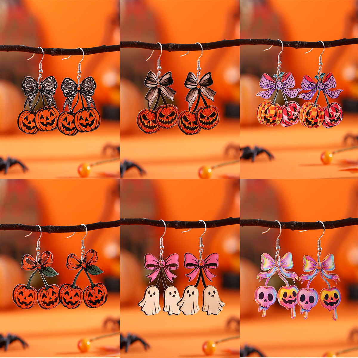 Wholesale  Acrylic Gothic Style Funny Pendant Earrings