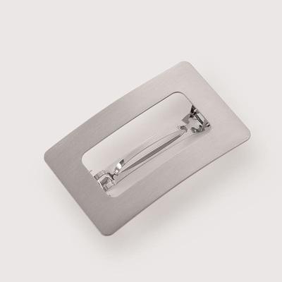 Wholesale Joker geometric metal brushed hair clip Amazon Minimalist cold wind back head ponytail spring clip