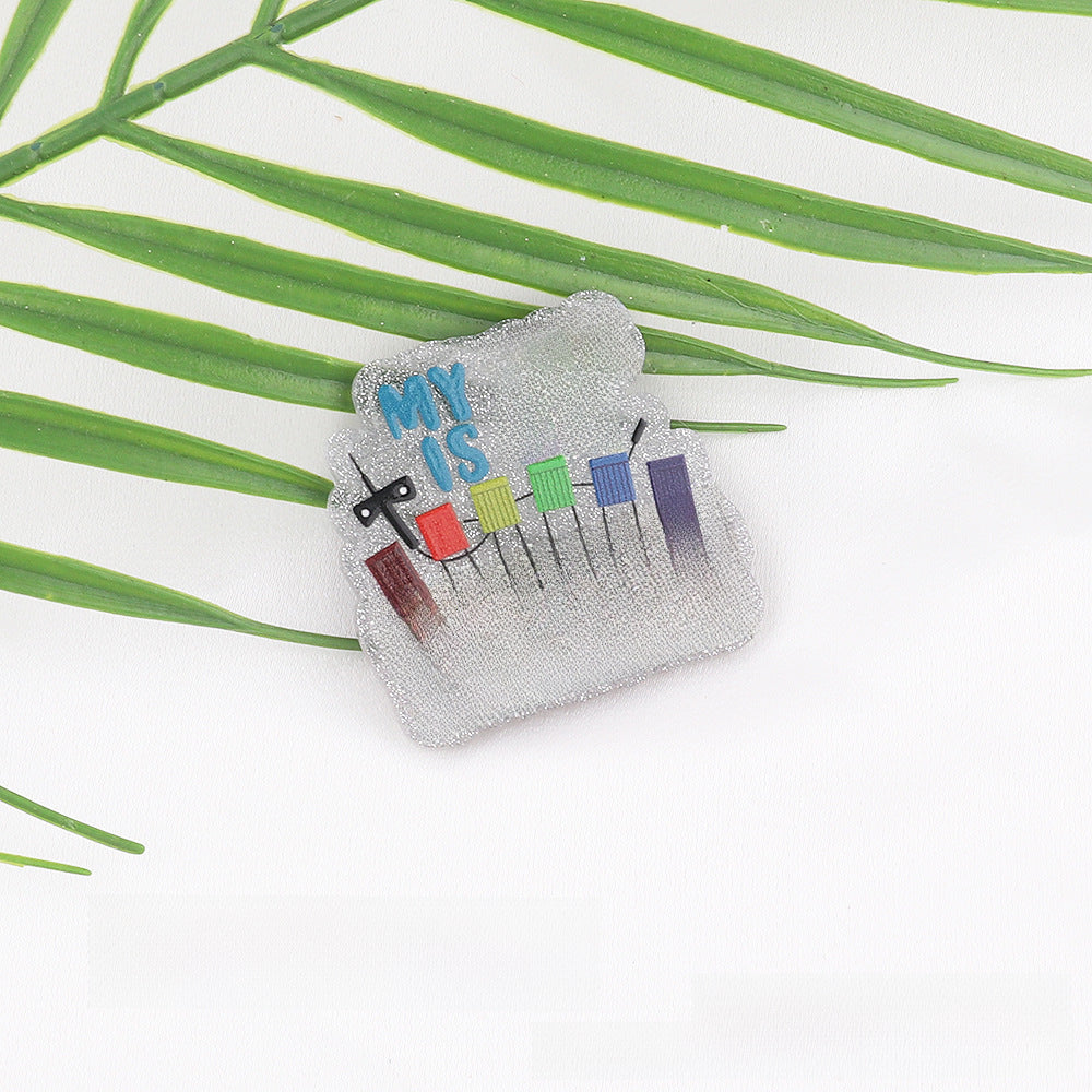 Wholesale 10 new pink cartoon jewelry acrylic DIY patches