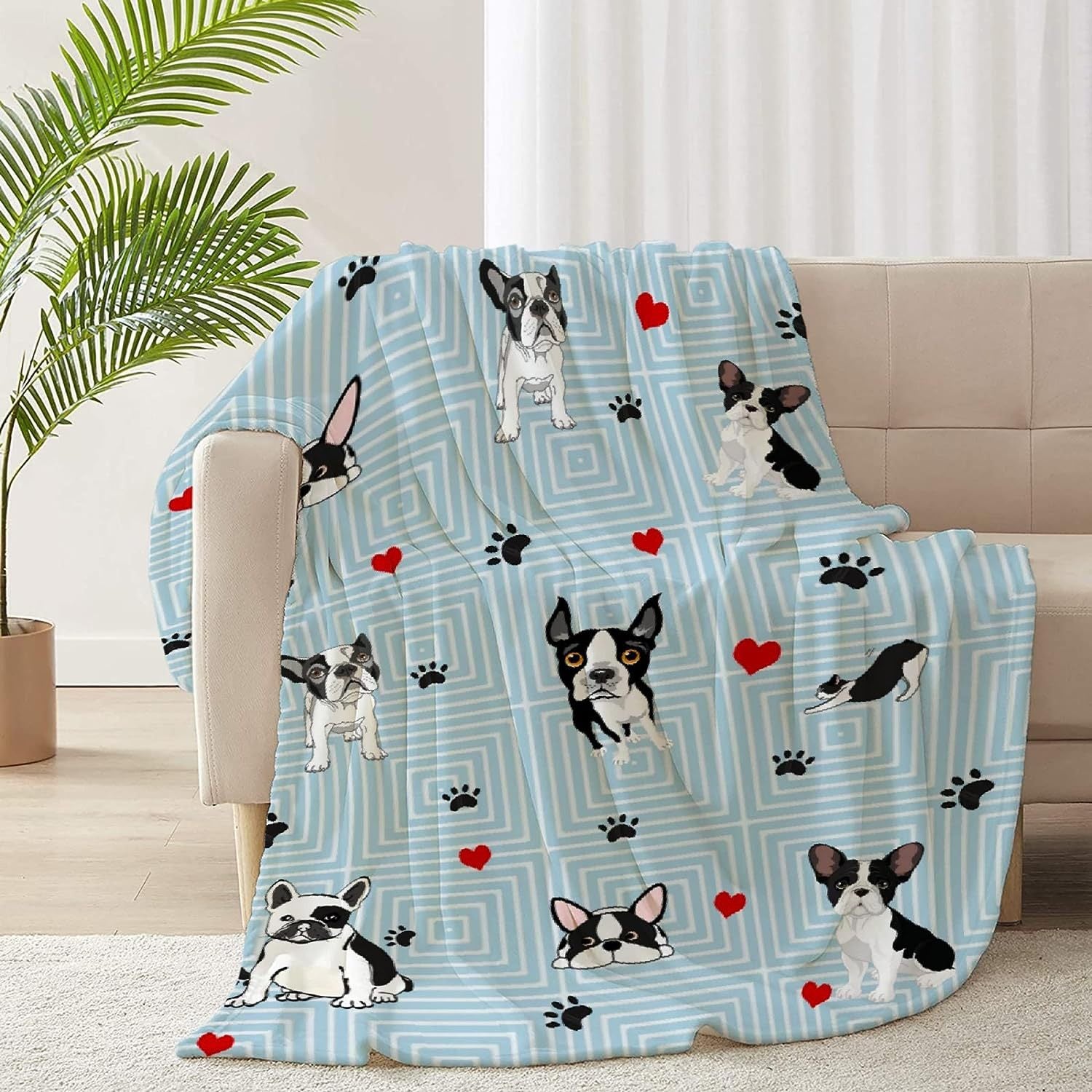 Wholesale Leopard Print Cow Pattern Dog Paw Falaise Blanket Office Vehicle Travel Necessary Cover Blanket