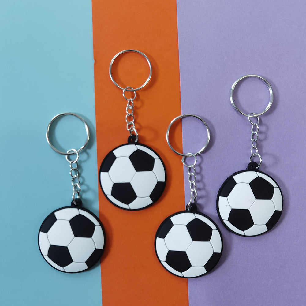 Wholesale PVC Soft Rubber Football Keychain