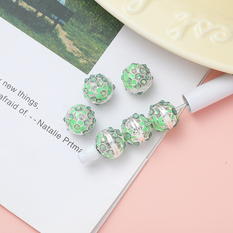 Wholesale 10pcs Alloy Drill Bit Oil Drip Straight Hole Beads