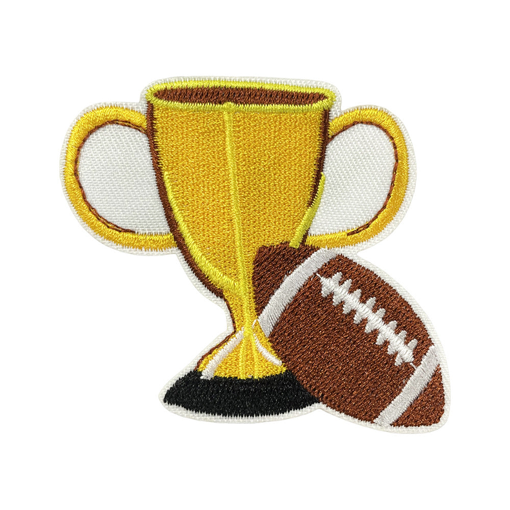 Wholesale Game Day Embroidered Patch Iron On Football Design For Coats Fashion Clothing Accessory