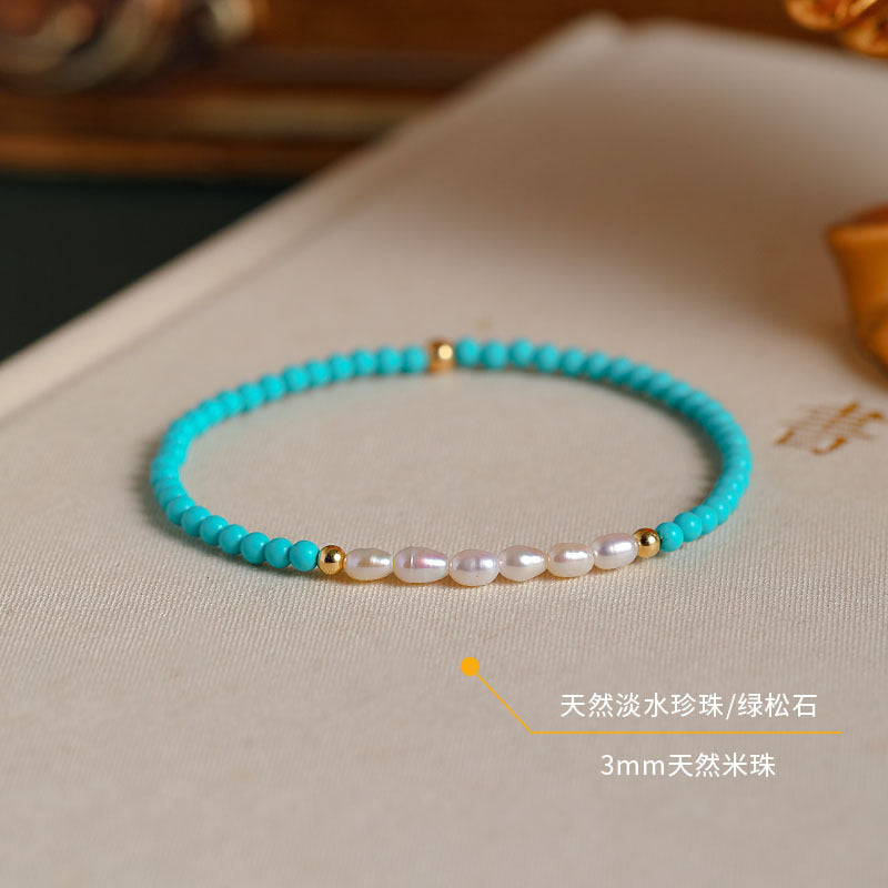 Wholesale Freshwater Pearl Turquoise Bracelet