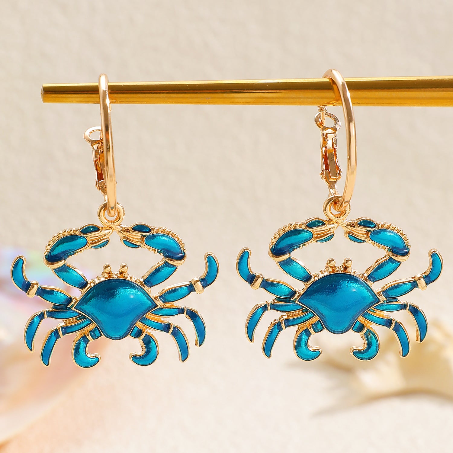 Wholesale Red Lobster Blue Crab Drop Earrings Women Beach Ocean Vacation Style Zinc Alloy Jewelry Fashion Accessory