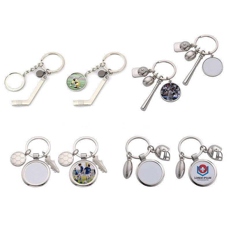 Wholesale Baseball  Football Hockey Ball Sports Series Metal Keychain